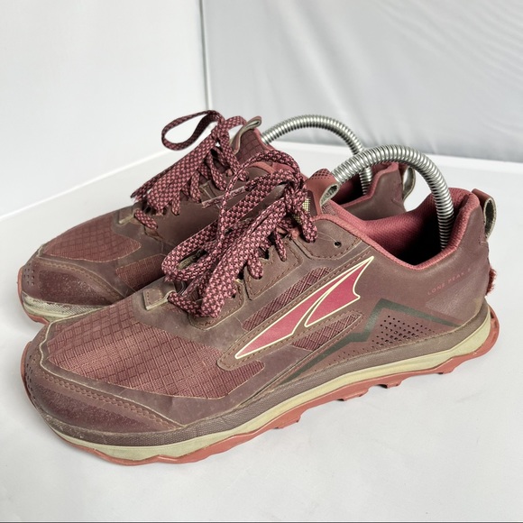 Altra Lone Peak 5 outdoor sneaker trail running maroon lace up size 8 - Picture 1 of 9